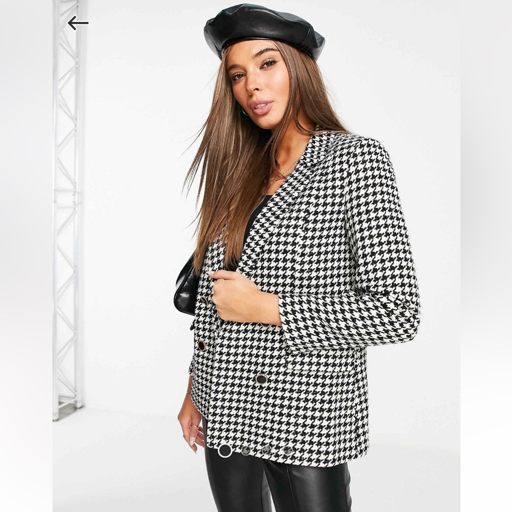 Miss Selfridge houndstooth blazer